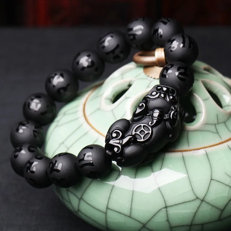 Natural Black Obsidian Bracelets
