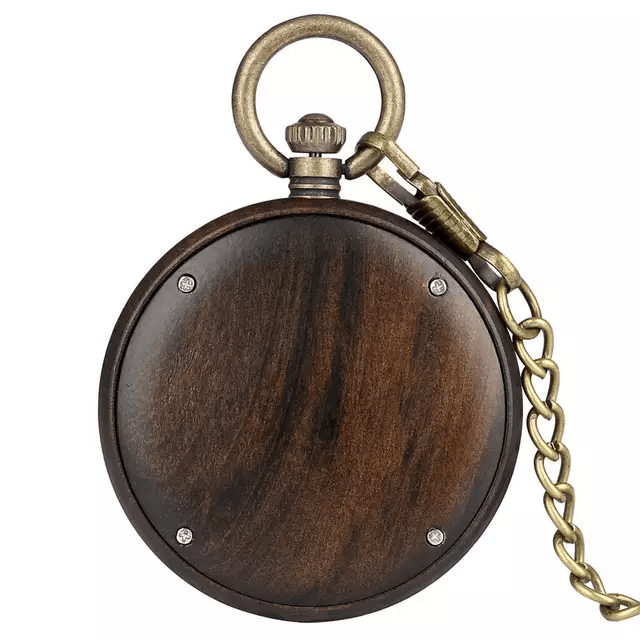 Double Circle Wooden Pocket Watch - The BIG Boy Shop