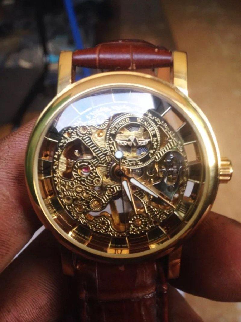 Transparent Case Luxury Leather Watch - The BIG Boy Shop