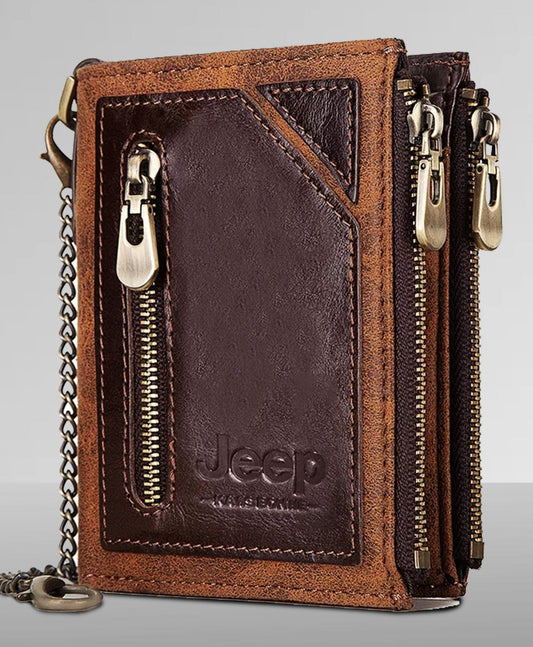 KAVIS 100% Genuine Leather Wallet - The BIG Boy Shop