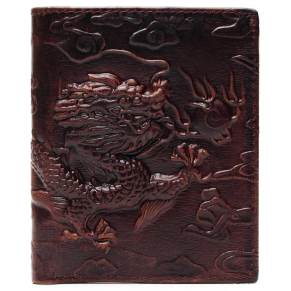 Men's 3D Dragon Leather Wallet - The BIG Boy Shop